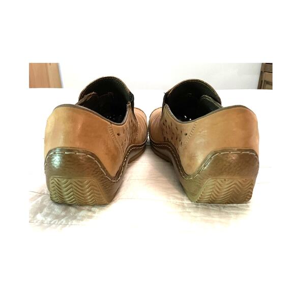 Rieker Antistress Slip-On Shoes Women 38(US 7.5) Tan Leather Comfort Loafers EUC - Picture 5 of 10